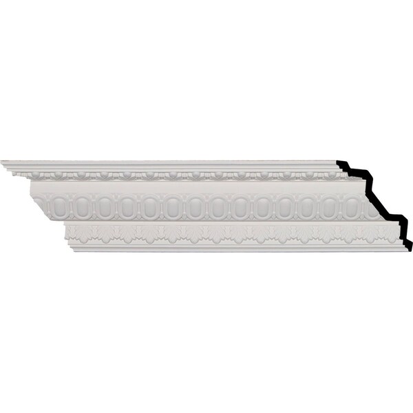 Ekena Millwork SAMPLE - 4"H x 4"P x 5 3/4"F x 12"L, (1 1/4" Repeat), Egg and Dart Crown Moulding - SAMPLE-MLD03X03X05EG