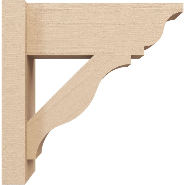 Ekena Millwork 5 1/2-in W x 12-in D x 12-in H Funston Trad Rough Cedar Woodgrain TimberThane Outlooker, Primed Tan - OUTUR055X12X12FST04RCPR