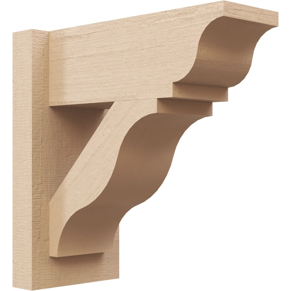 Ekena Millwork 5 1/2-in W x 12-in D x 12-in H Funston Trad Rough Cedar Woodgrain TimberThane Outlooker, Primed Tan - OUTUR055X12X12FST04RCPR