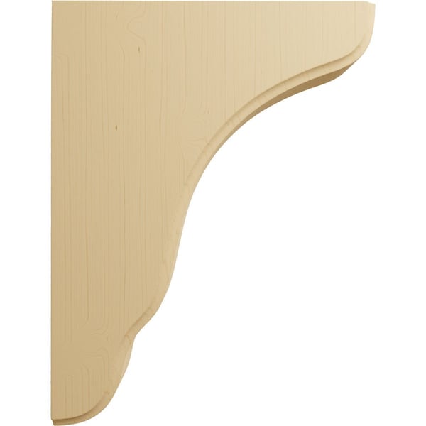 Ekena Millwork 1 3/4"W x 7 1/4"D x 9 1/2"H Plymouth Wood Bracket, Alder - BKTW02X07X10PLAL