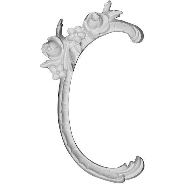 Ekena Millwork 4 3/8"W x 7 7/8"H x 7/8"P Cornelia Onlay, Left - ONL04X08X01CN-L