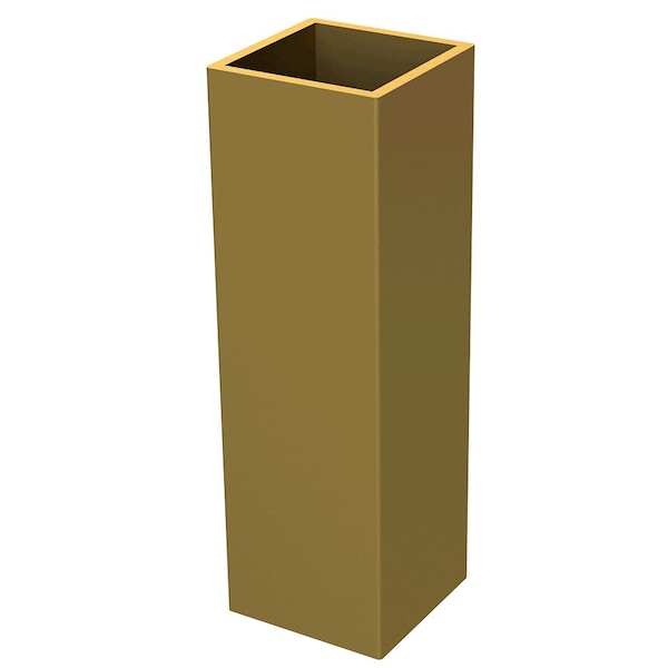 Diseños de Distinción 1.25" x 4" Ferrule Cuadrada - Latón Satinado - 01FRS1254SB1