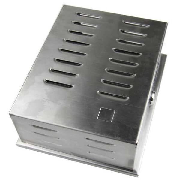 Zoro Select Universal Thermostat Guard, Stainless Steel, Inside Depth: 3 in - 13J044
