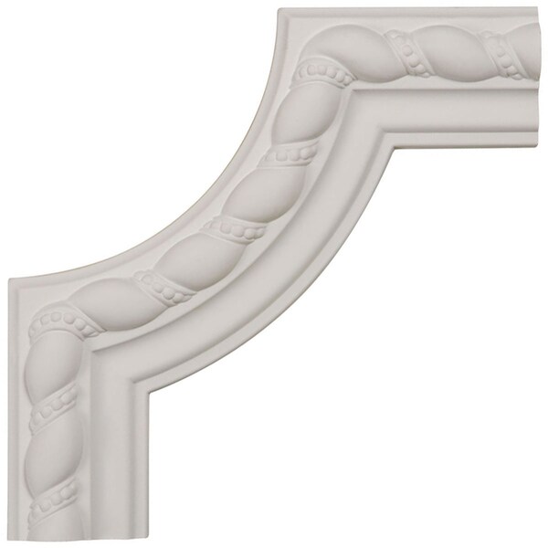 Ekena Millwork 8"W x 8"H x 7/8"P Devon Rope Panel Moulding  Corner (matches moulding PML02X00DE) - PML08X08DE