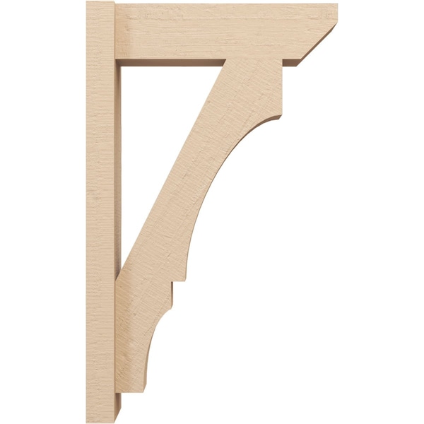 Ekena Millwork 6-in W x 18-in D x 30-in H Balboa Slat Rough Cedar Woodgrain TimberThane Outlooker, Primed Tan - OUTUR060X18X30BOA24RCPR