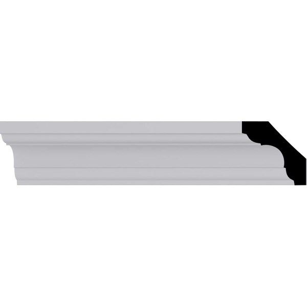 Ekena Millwork 1 3/4"H x 1 3/4"P x 2 1/2"F x 94 1/2"L Edinburgh Traditional Smooth Crown Moulding - MLD01X01X02ED