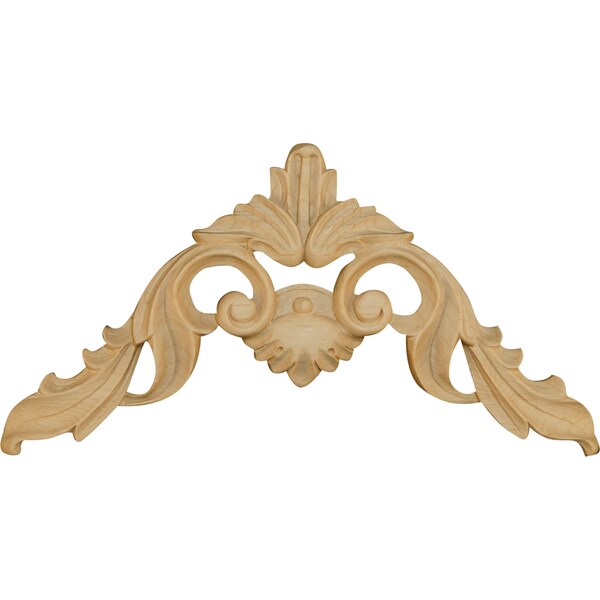 Osborne Wood Products 5 3/4 x 10 1/2 x 3/4 Corner Applique in Soft Maple - 7605M