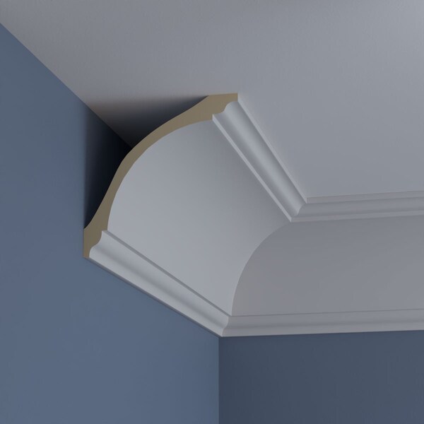 Ekena Millwork 8 3/4"H x 8 3/4"P x 12 3/8"F x 94 1/2"L Dublin Crown Moulding - MLD09X09X12DU