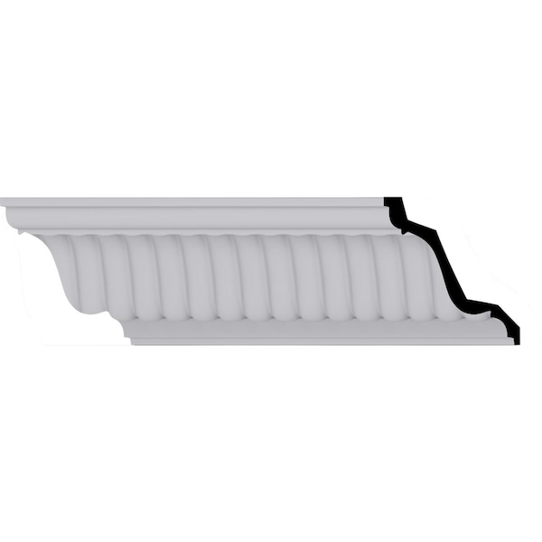 Ekena Millwork 6 1/2"H x 6"P x 8 5/8"F x 94 1/2"L Carrillo Large Crown Moulding - MLD06X06X09CI