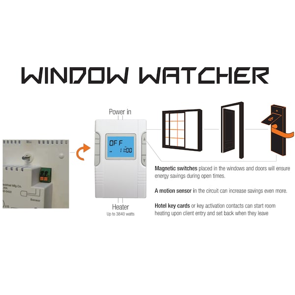 King Electric Thermostat Kit, Wrp 120V 16 Amp W/ Window Contact & 50Ft 18/2 Wire - WRP120-B-KIT