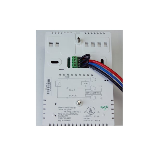 King Electric Thermostat Kit, Wrp 120V 16 Amp W/ Window Contact & 50Ft 18/2 Wire - WRP120-B-KIT