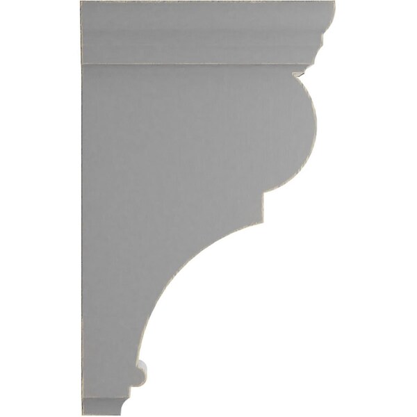 Ekena Millwork 3"W x 6 1/2"D x 12"H Large Rojas Wood Vintage Decor Corbel, Pebble Grey - CORWD03X06X12RJPG