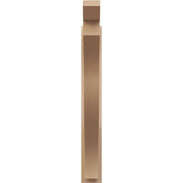 Ekena Millwork 5 1/2-in W x 34-in D x 42-in H Funston Slat Rough Cedar Woodgrain TimberThane Outlooker, Primed Tan - OUTUR055X34X42FST24RCPR