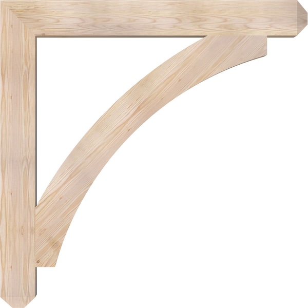 Ekena Millwork Thorton Craftsman Smooth Bracket, Douglas Fir, 5 1/2"W x 48"D x 48"H - BKT06X48X48THR04SDF
