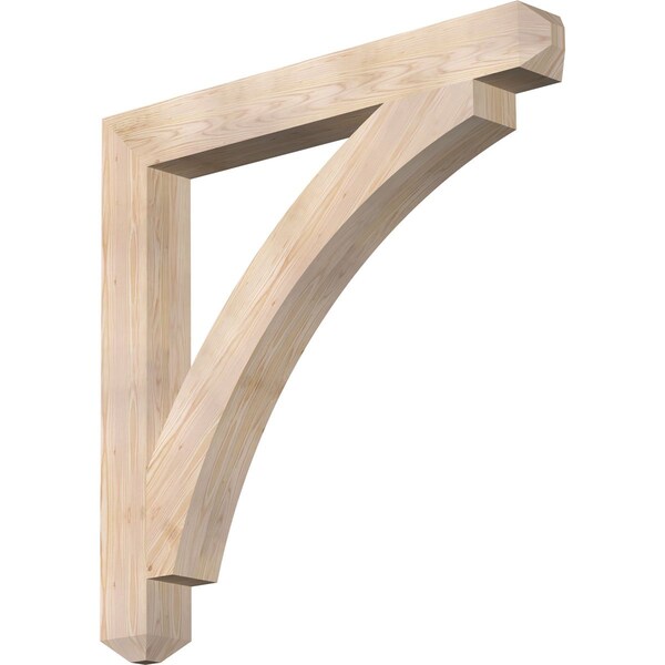 Ekena Millwork Thorton Craftsman Smooth Bracket, Douglas Fir, 5 1/2"W x 48"D x 48"H - BKT06X48X48THR04SDF