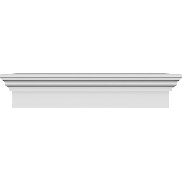 Ekena Millwork 78" Bottom Width x 84 1/4" Top Width x 9"H x 1"P Traditional Crosshead - CRH09X78