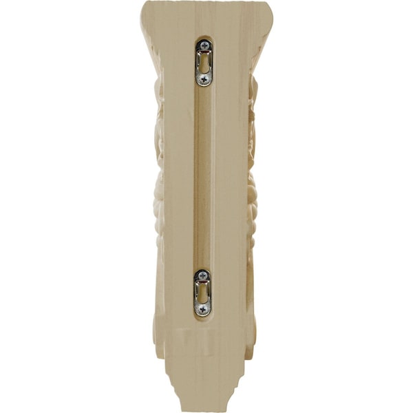 Ekena Millwork 4 1/4"W x 8"D x 13 1/4"H Devon Grapes & Vines Corbel, Rubberwood - COR04X08X13DERW