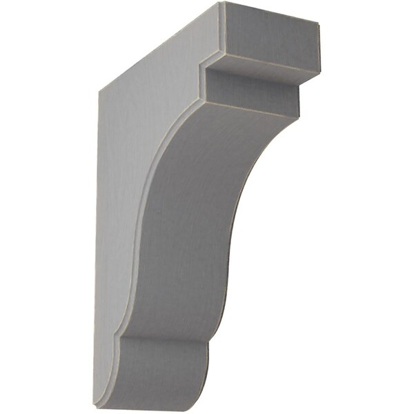 Ekena Millwork 3 1/2"W x 8 1/2"D x 11"H Bedford Wood Vintage Decor Bracket, Pebble Grey - BKTWD04X09X11BEPG