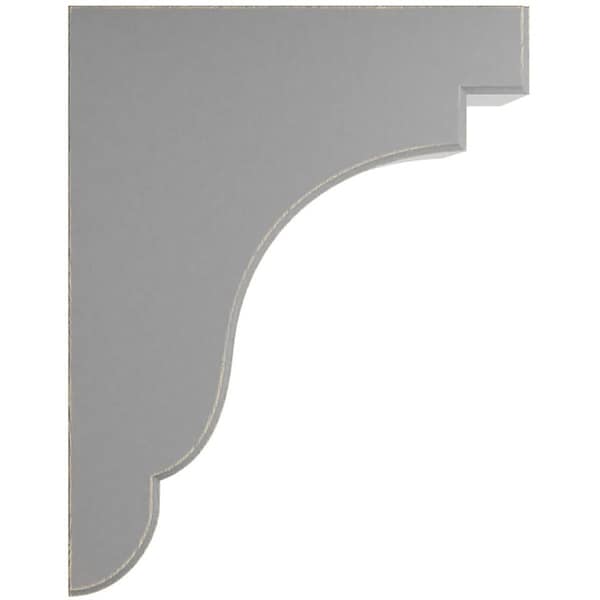 Ekena Millwork 3 1/2"W x 8 1/2"D x 11"H Bedford Wood Vintage Decor Bracket, Pebble Grey - BKTWD04X09X11BEPG