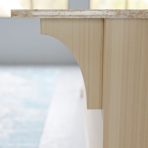 Ekena Millwork 3 1/2"W x 8"D x 12"H Clarksville Bracket, Rubberwood - BKTW04X08X12CVRW