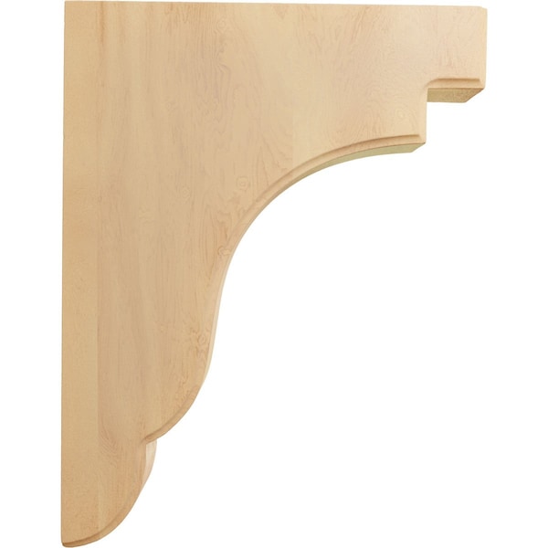 Ekena Millwork 1 3/4"W x 8 1/2"D x 11"H Bedford Wood Bracket, Red Oak - BKTW02X09X11BERO