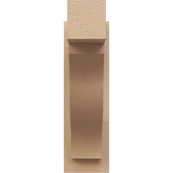 Ekena Millwork 6-in W x 16-in D x 20-in H Funston Block Rough Cedar Woodgrain TimberThane Outlooker, Primed Tan - OUTUR060X16X20FST44RCPR