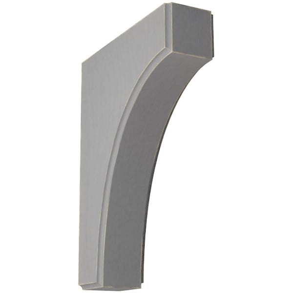 Ekena Millwork 1 3/4"W x 6"D x 8"H Clarksville Wood Vintage Decor Bracket, Pebble Grey - BKTWD02X06X08CVPG