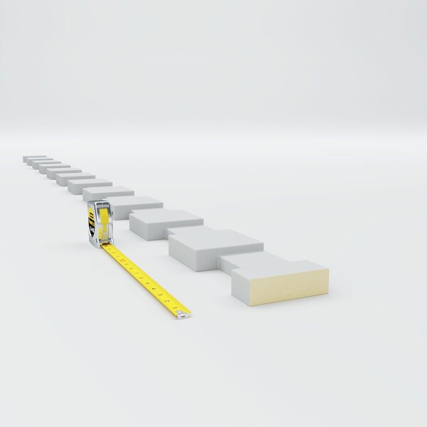 Ekena Millwork 4 3/8"W x 1 1/4"P x 4 3/8" T/S x 94 1/2" Length Dentil Block Moulding - MLD04X01DE