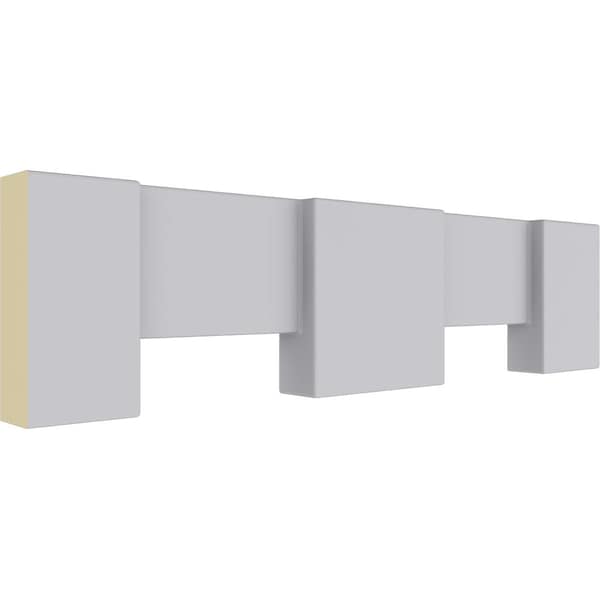 Ekena Millwork 4 3/8"W x 1 1/4"P x 4 3/8" T/S x 94 1/2" Length Dentil Block Moulding - MLD04X01DE