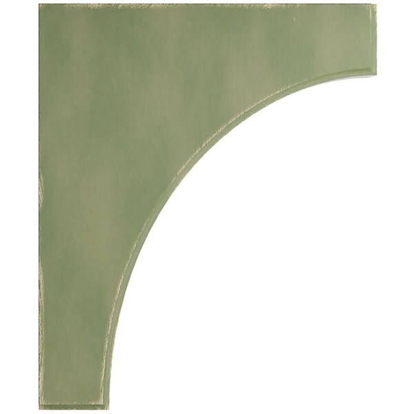 Ekena Millwork 1 3/4"W x 10"D x 12"H Clarksville Wood Vintage Decor Bracket, Restoration Green - BKTWD02X10X12CVGR