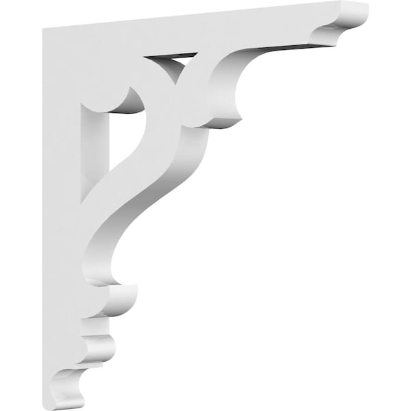 Ekena Millwork Brontes Architectural Grade PVC Bracket, 5/8"W X 6"D X 6"H - BKTP01X06X06BR