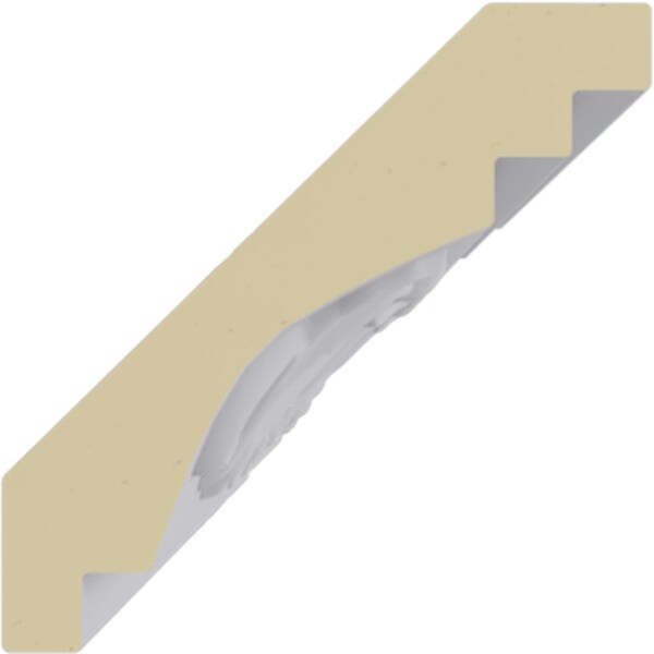 Ekena Millwork 3"H x 3"P x 4"F x 94 1/2"L Quentin Crown Moulding - MLD02X02X04QU