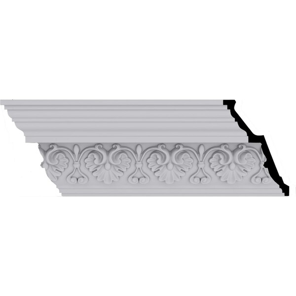 Ekena Millwork 6"H x 4 1/8"P x 7 1/4"F x 94 1/2"L Large Elegant Hampshire Crown Moulding - MLD06X04X07HA