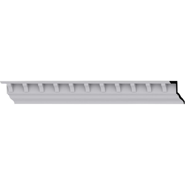 Ekena Millwork 3 3/4"H x 4 1/2"P x 5 7/8"F x 94 1/2"L Wide Spaced Dentil Crown Moulding - MLD03X04X06DE