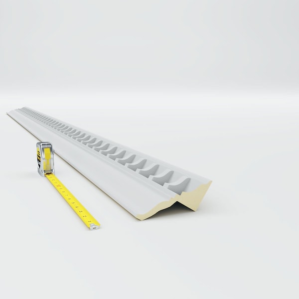 Ekena Millwork 3 3/4"H x 4 1/2"P x 5 7/8"F x 94 1/2"L Wide Spaced Dentil Crown Moulding - MLD03X04X06DE