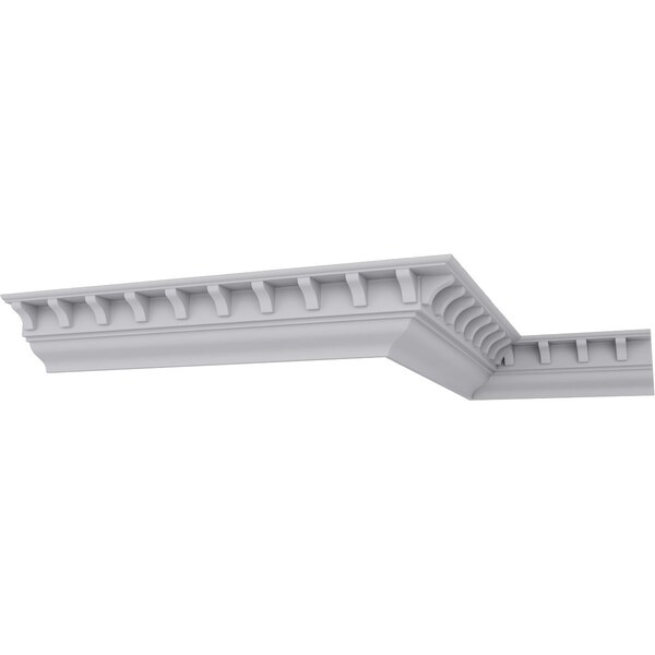 Ekena Millwork 3 3/4"H x 4 1/2"P x 5 7/8"F x 94 1/2"L Wide Spaced Dentil Crown Moulding - MLD03X04X06DE