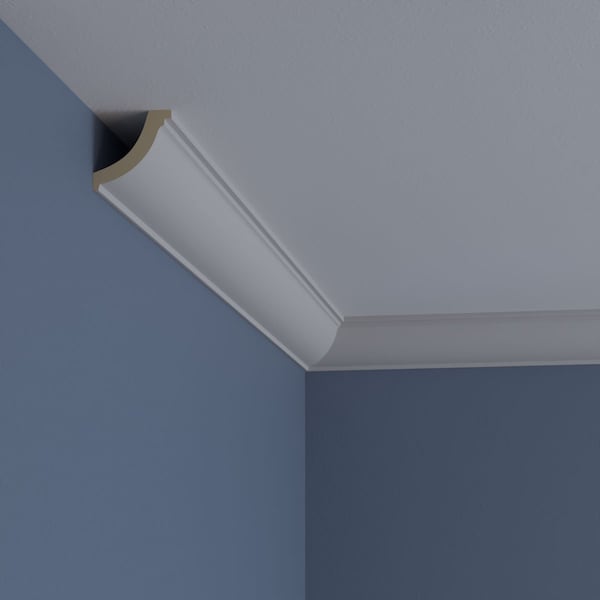 Ekena Millwork 2"H x 2"P x 2 3/4"F x 94 1/2"L Giana Crown Moulding - MLD02X02X02GI
