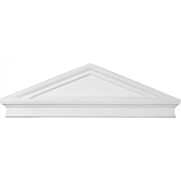 Ekena Millwork 44" Bottom Width x 46 1/4" Top Width x 14 1/8"H x 2 3/8"P Combination Peaked Cap Pediment - PED43X14X02PC