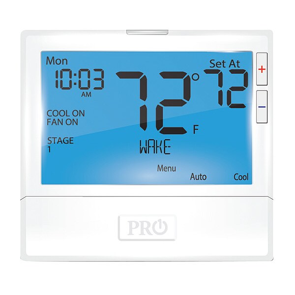 Pro1 Iaq Low Voltage Thermostat, 7 or 5-1-1 Programs, 4 Heat Pump or 2 Conventional H, 2 C, 24VAC - T855SH