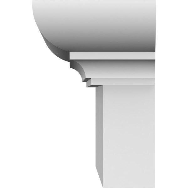 Ekena Millwork 113" Bottom Width x 117 3/4" Top Width x 6 1/4"H x 1 3/4"P Strickland Crosshead - CRH06X113ST-1