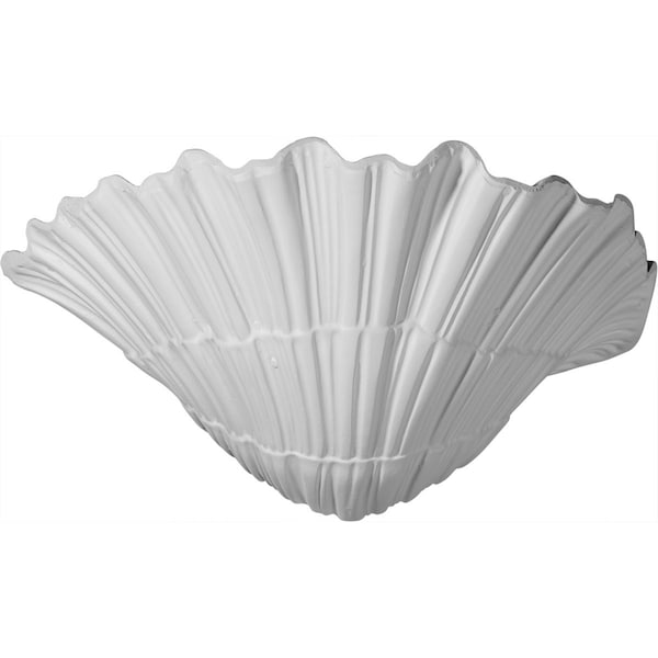 Ekena Millwork 11 3/8"W x 7 1/8"D x 6 5/8"H Shell Wall Sconce - SCO11X07X06SH