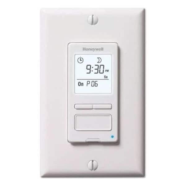 Resideo White, Programmable wall switch, 1800 watts, Max NO Min, 15 amp, 1HP - PLS750C1000