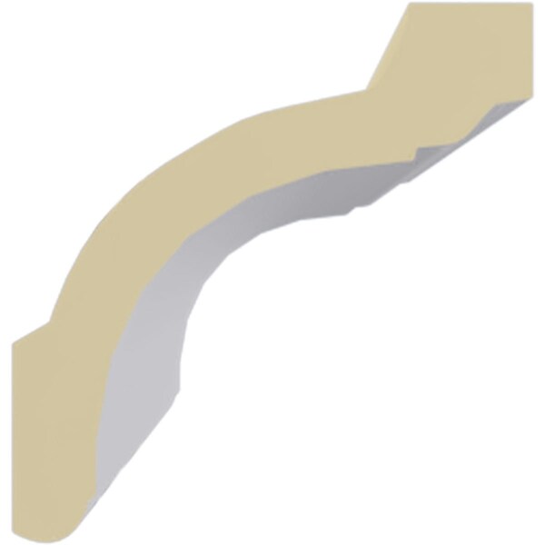 Ekena Millwork 3 1/2"H x 3 3/8"P x 4 7/8"F x 94 1/2"L Holmdel Traditional Smooth Crown Moulding - MLD03X03X04HO