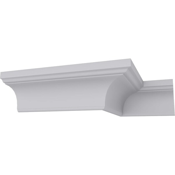 Ekena Millwork 3 1/2"H x 3 3/8"P x 4 7/8"F x 94 1/2"L Holmdel Traditional Smooth Crown Moulding - MLD03X03X04HO