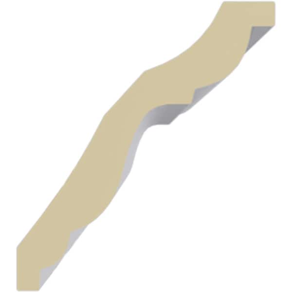 Ekena Millwork 3 1/2"H x 3 1/8"P x 4 3/4"F x 94 1/2"L Queenstown Traditional Smooth Crown Moulding - MLD03X03X04QU