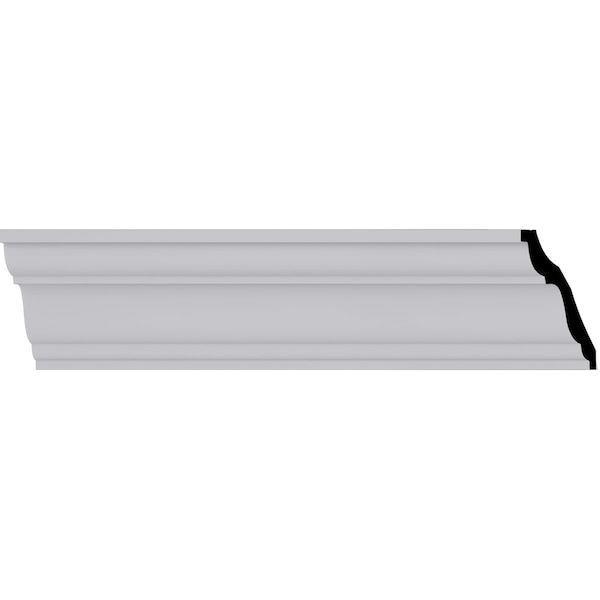 Ekena Millwork 3 1/2"H x 3 1/8"P x 4 3/4"F x 94 1/2"L Queenstown Traditional Smooth Crown Moulding - MLD03X03X04QU