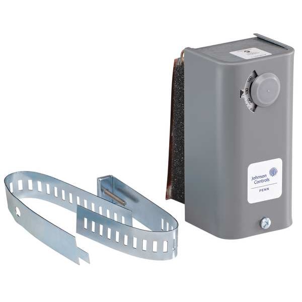 Johnson Controls Line Volt Mechanical Tstat, Open/Close on Rise, Surface Mounted, 100 Degrees to 240 Degrees F, SPDT - A19DAC-1C
