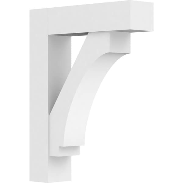 Ekena Millwork Standard Imperial Architectural Grade PVC Bracket With Block Ends, 5"W x 20"D x 26"H - BKTP05X20X26IMP05