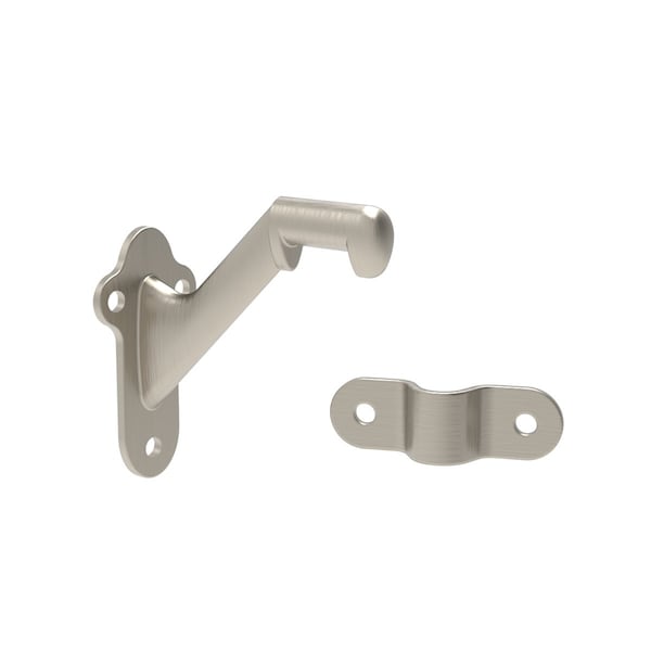 Hickory Hardware Hand Rail Brackets Collection Handrail Bracket Heavy Duty 2-13/16 Inch Satin Nickel Finish - H078451SN