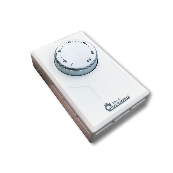 Dr Infrared Heater 120-Volt-277-Volt 3360-Watt-7756-Watt White Wall Thermostat with 4 Wires Single or Double Poles - DR-001